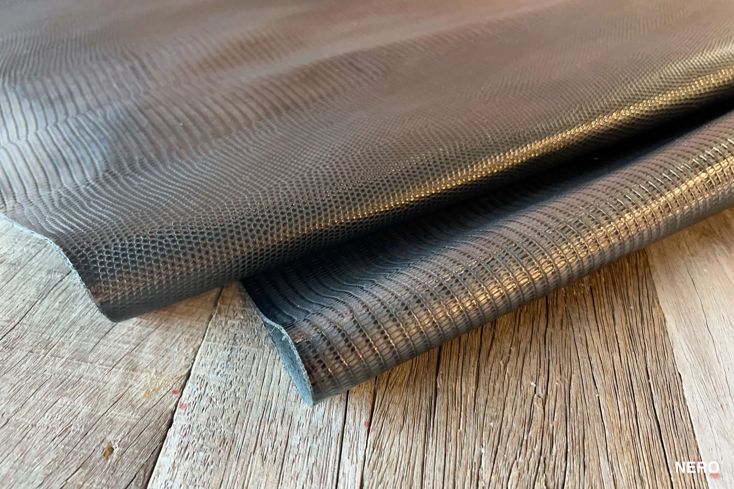 Onda Verde Calfskin Leather, Metal Antique Calf | The Tannery Row